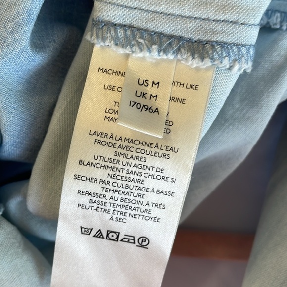 Free People Daisy Baby Button Down Top in Blue Combo - Picture 6 of 8